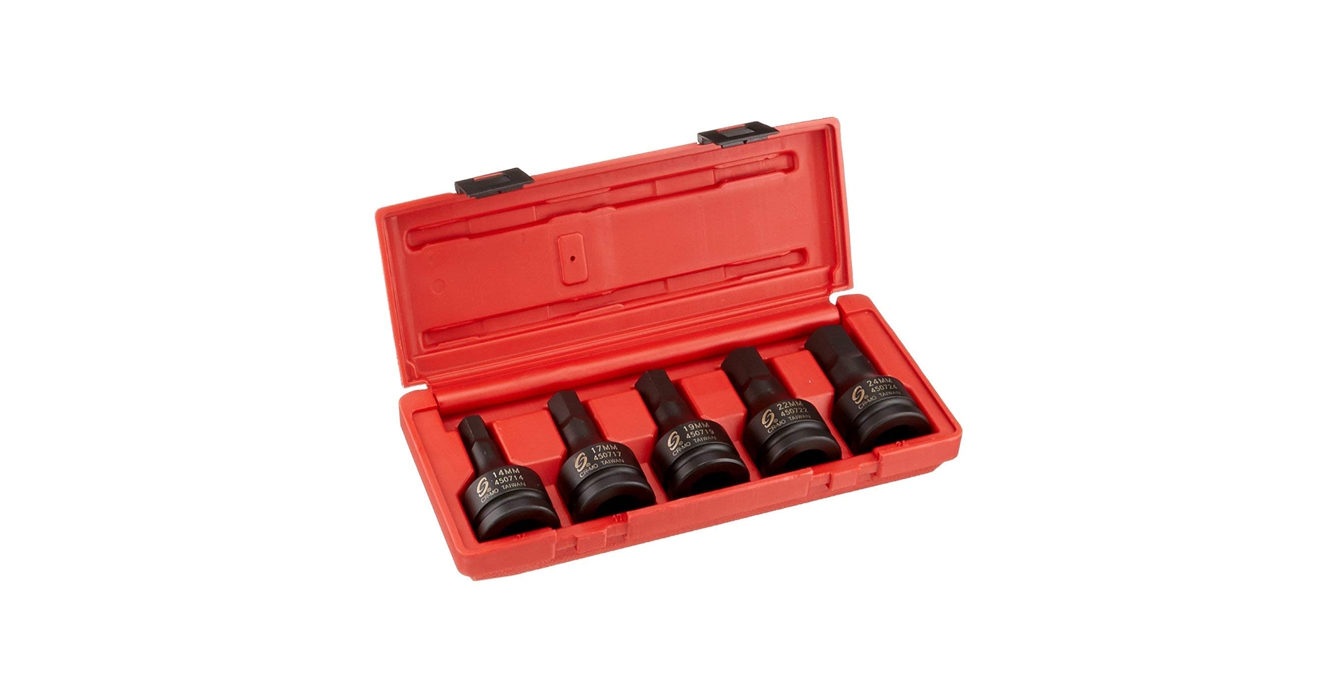 SUNEX TOOLS 4507, 3/4 Inch Drive Impact Hex Driver Set, 5